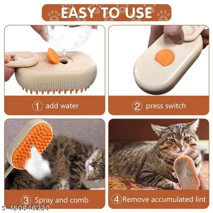 🥰 3-in-1 Pet Hair Removal Steam Comb for Your Beloved Cats 🐱& Dogs 🐶